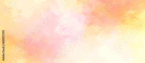 abstract watercolor background .watercolor background with pink and yellow color. Fantasy light red, pink shades watercolor background. subtle watercolor pink yellow gradient illustration. 