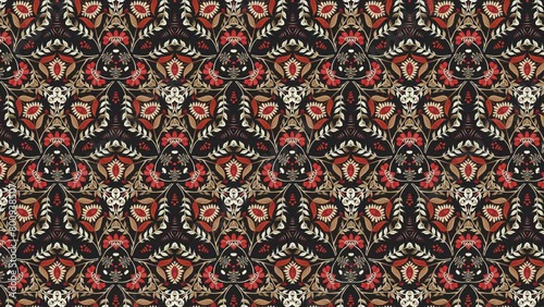 Engage your senses with the enchanting beauty of a seamlessly looping flower pattern kaleidoscope mandala abstract background, meticulously crafted in 4k.