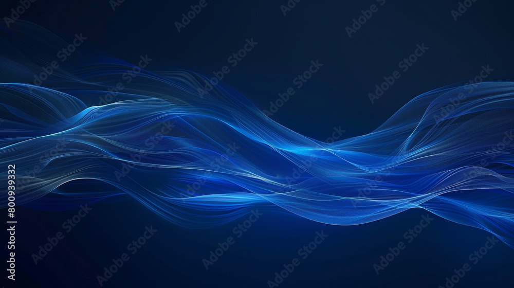 Midnight Blue Background with Smooth Wave Motion Midnight Blue Background with Smooth Wave Motion