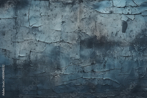 Old wall background. Black dark jade blue gray grunge background.