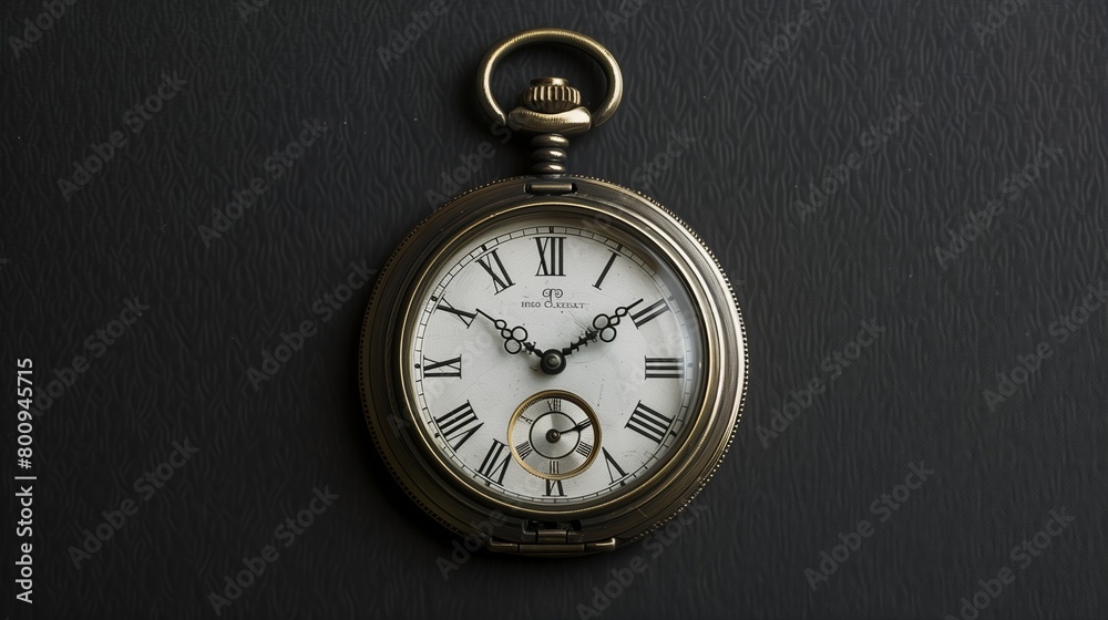 classic pocket watch on a black background classic pocket watch on a black background
