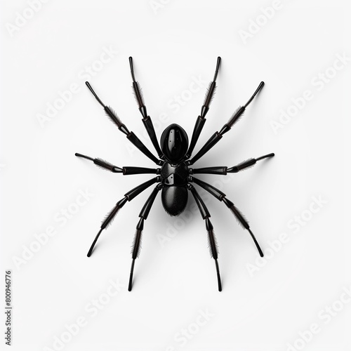 Black spider clipart on a white background