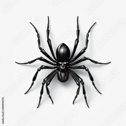 Black spider clipart on a white background © -DEAR-