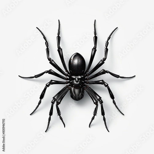 Black spider clipart on a white background