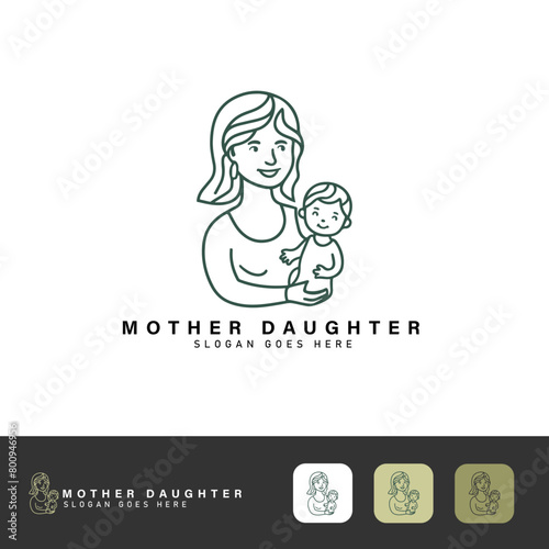 mother's day flat line art icon in white background colors. mother's day icon vector collection for web, mobile apps and ui line art icon.
