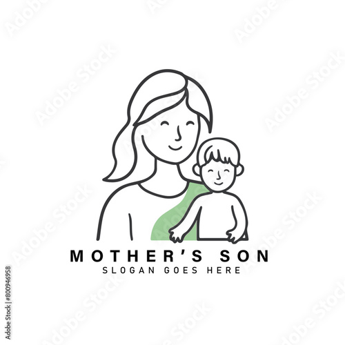 mother's day flat line art icon in white background colors. mother's day icon vector collection for web, mobile apps and ui line art icon.