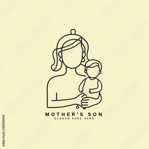 mother's day flat line art icon in white background colors. mother's day icon vector collection for web, mobile apps and ui line art icon.