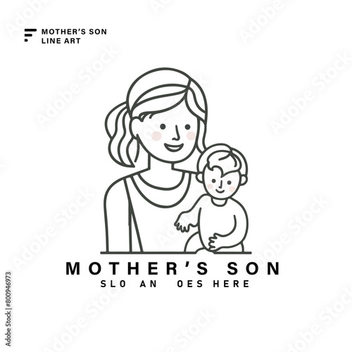 mother's day flat line art icon in white background colors. mother's day icon vector collection for web, mobile apps and ui line art icon.