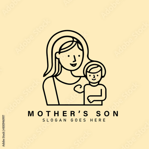 mother's day flat line art icon in white background colors. mother's day icon vector collection for web, mobile apps and ui line art icon.