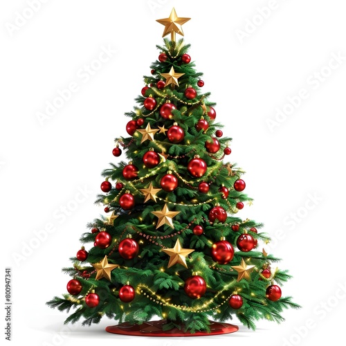 Realistic christmas tree background
