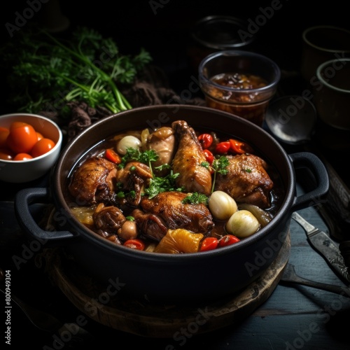 Hearty Beef Stew in a Rustic Pot