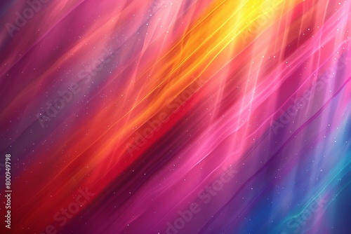 Luminous Rays Dance Across an Abstract Gradient Rainbow