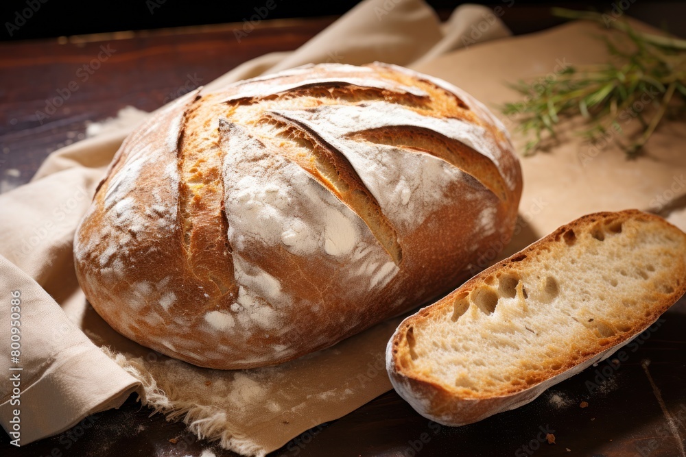 Freshly baked artisanal bread Freshly baked artisanal bread