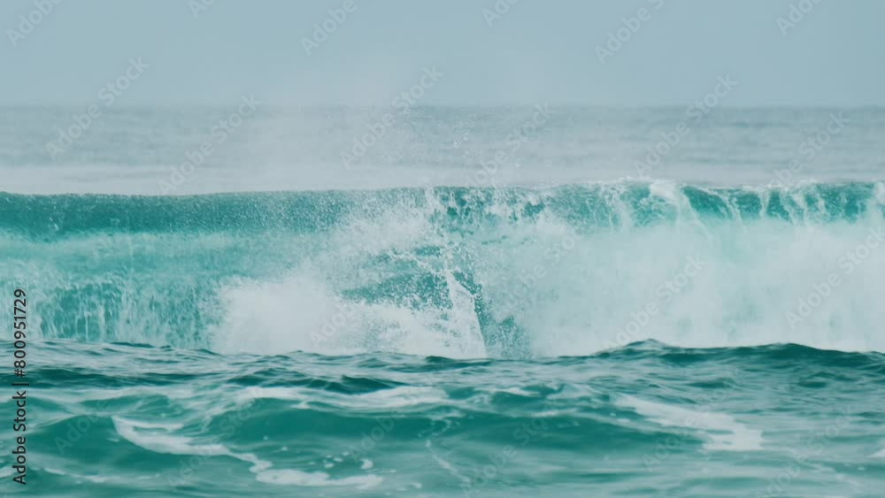 Surfer rides the wave in Brazil and falls