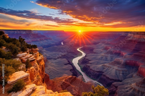 Breathtaking Sunset Over the Grand Canyon