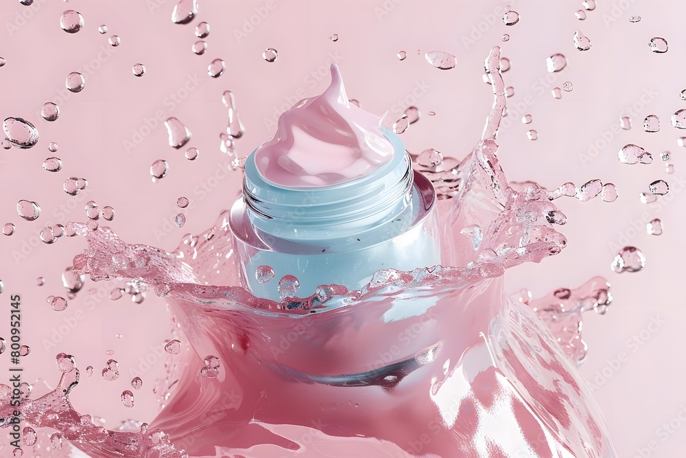 Cosmetic package background for product sales advertising from the concept of facial creams and serums. Cosmetic package background for product sales advertising from the concept of facial creams and serums.