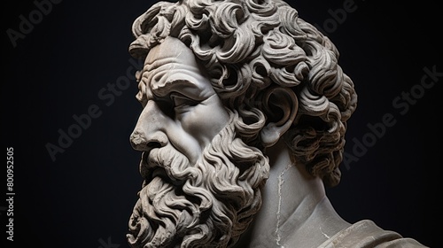 Ornate Marble Sculpture of a Mythical Figure