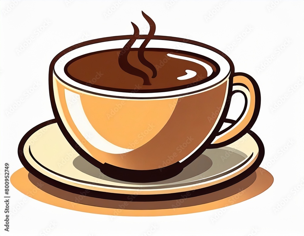 cup of coffee icon, vector image on white background cup of coffee icon, vector image on white background