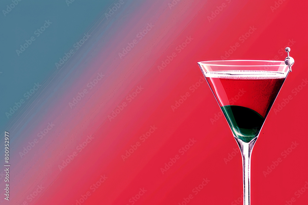 cocktail party background. 4th of July cocktail party invitation, in red, blue and white colors, with space for text, in pop culture style cocktail party background. 4th of July cocktail party invitation, in red, blue and white colors, with space for text, in pop culture style