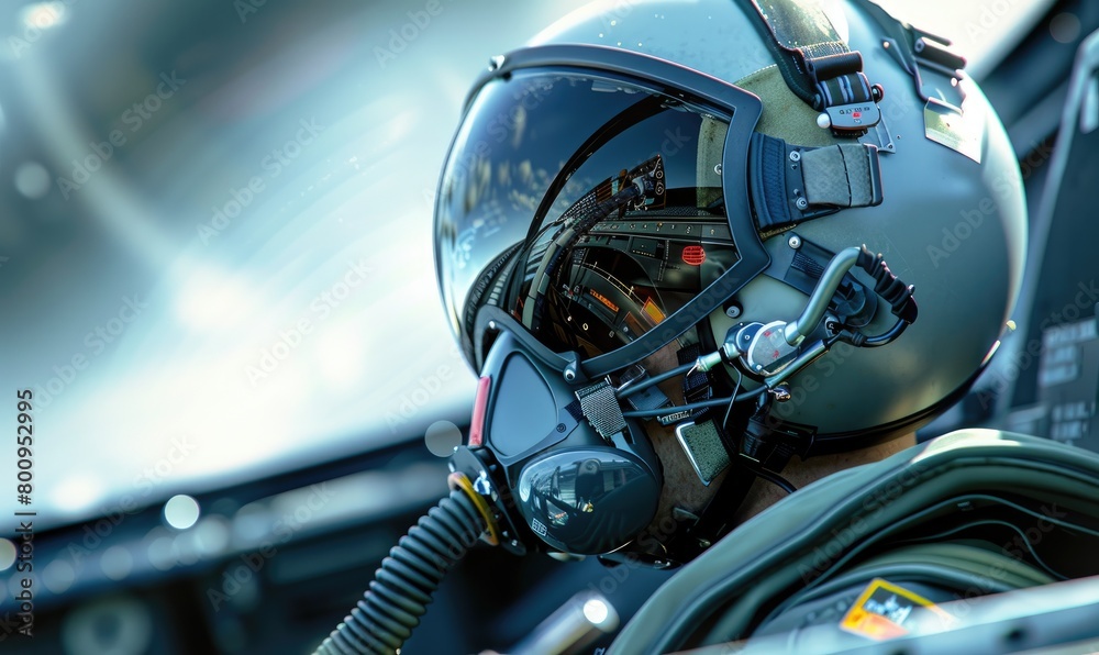 A pilot in the cockpit of a fighter jet A pilot in the cockpit of a fighter jet