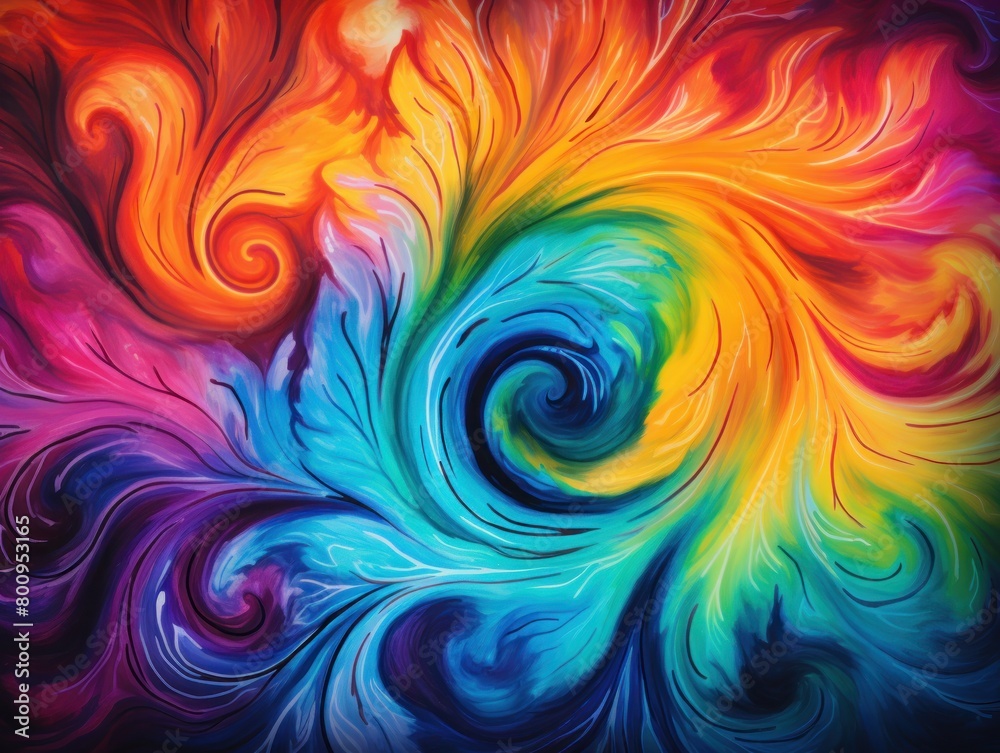 Vibrant Swirling Abstract Art