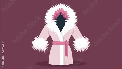 The epitome of luxury a bathrobe lined with soft fluffy marabou feathers creates a decadent and gl lounging experience..