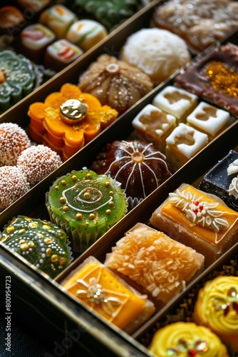 Indian sweets in box eye-level © Creative_Bringer