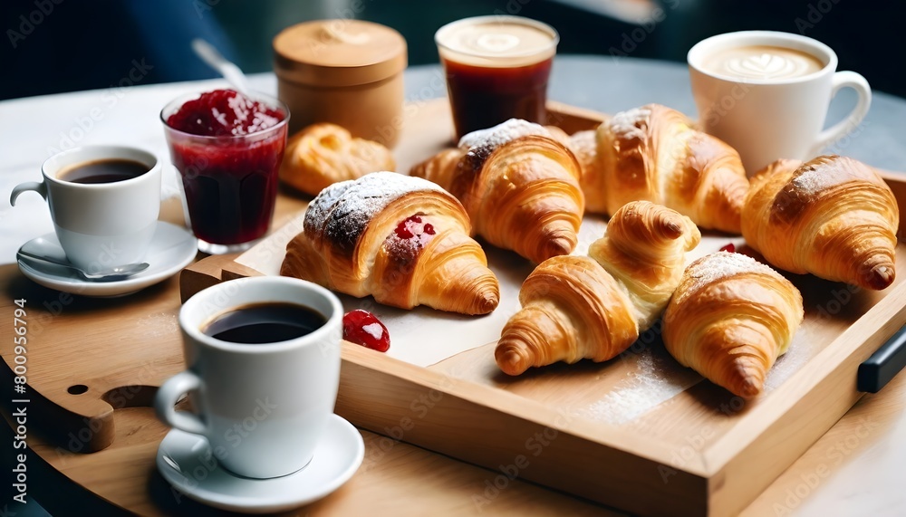 coffee and croissant coffee and croissant