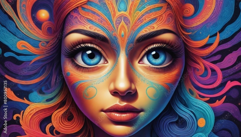 Digital Painting Psychedelic Artinspired Book Cove
