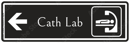 Hospital way finding sign CATH lab
