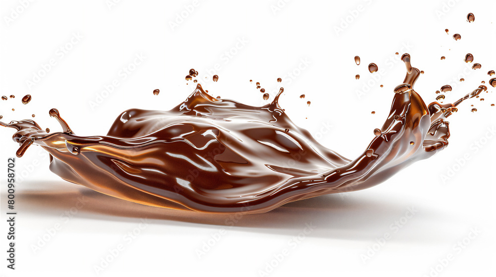 Chocolate splash with transparent background
