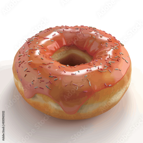 donut on a white background. 3d illustration. High resolution