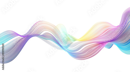 Illuminate the world with the brilliance of innovation with radiant gradient lines in a single wave style isolated on solid white background