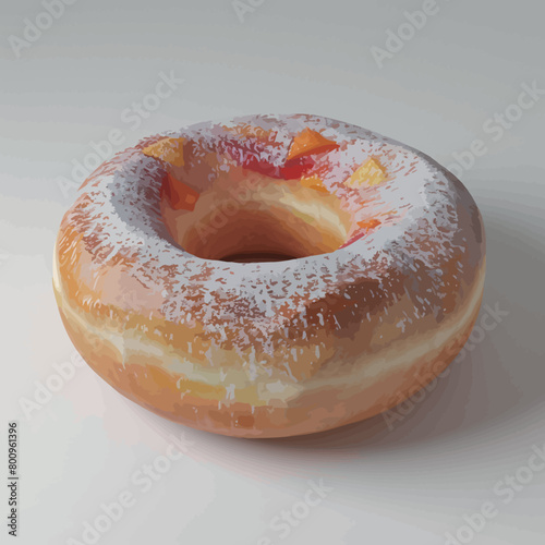 donut on a white background. 3d illustration. High resolution