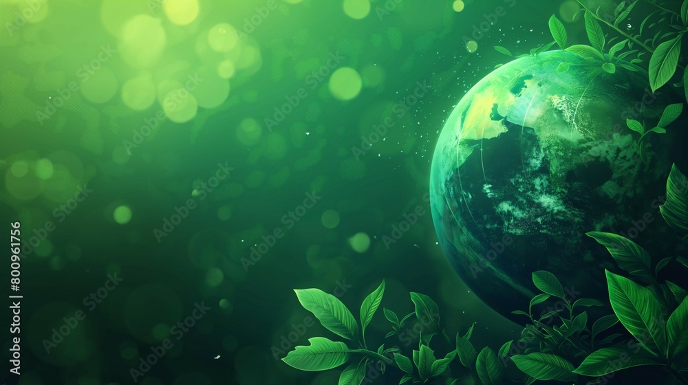 Earth Eco Hand Painting Background Illustration Earth Eco Hand Painting Background Illustration