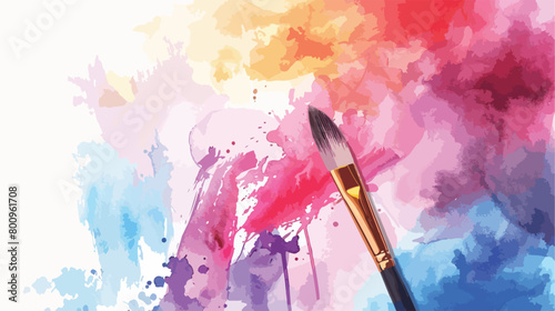 Watercolors of professional artist on white background photo