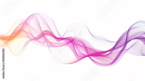 Harmonize the elements of progress with balanced gradient lines in a single wave style isolated on solid white background