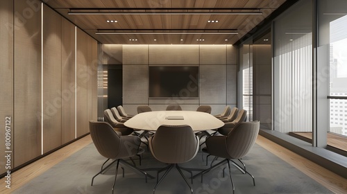 Minimalist Meeting Room wit...