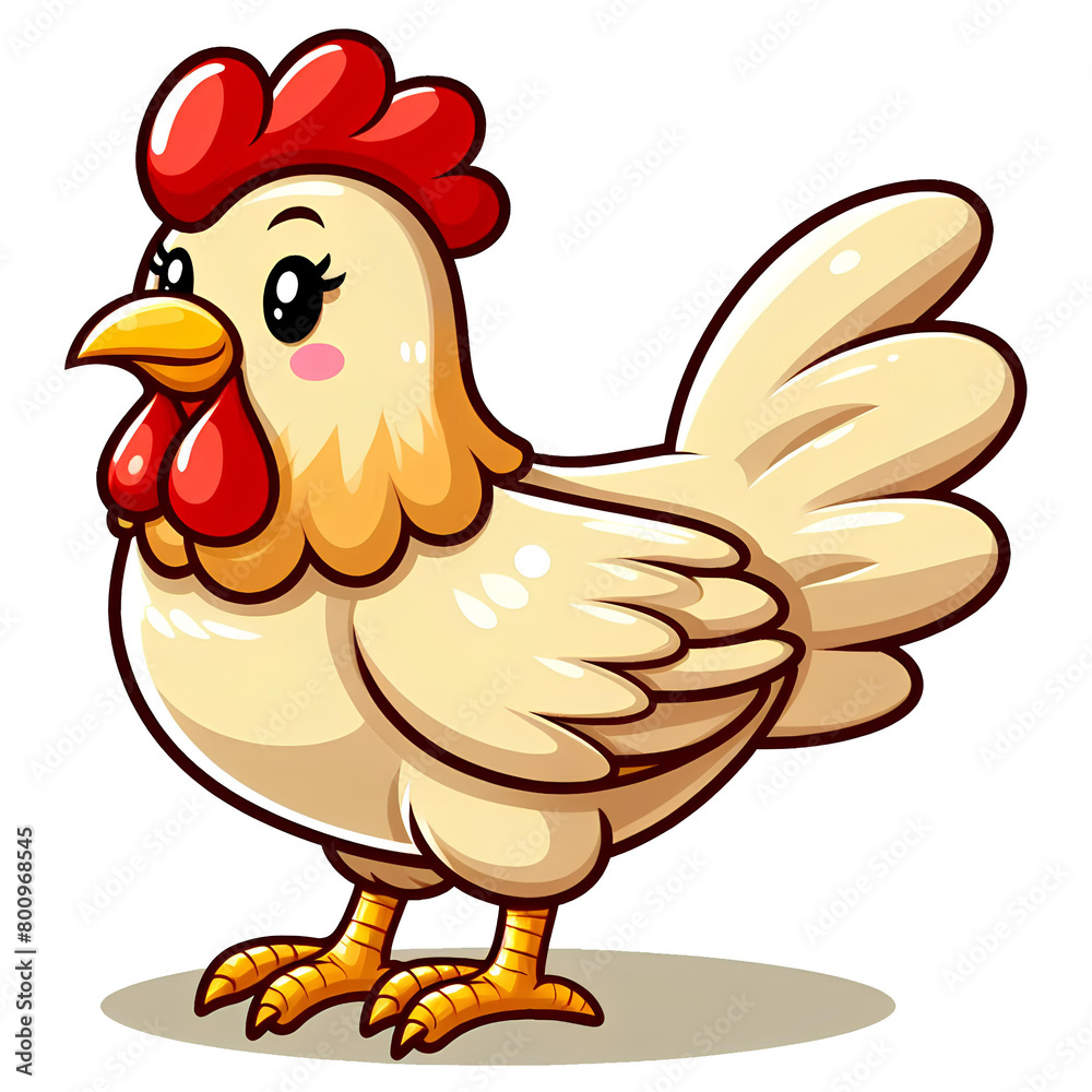 cartoon of a chicken hen