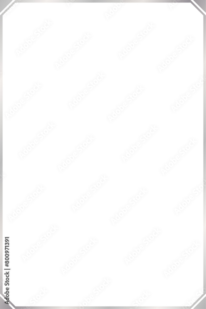 Rectangle subtle silver frame with triangular corners, 2x3 scale ratio for card, banner, video, presentation, invitation Rectangle subtle silver frame with triangular corners, 2x3 scale ratio for card, banner, video, presentation, invitation