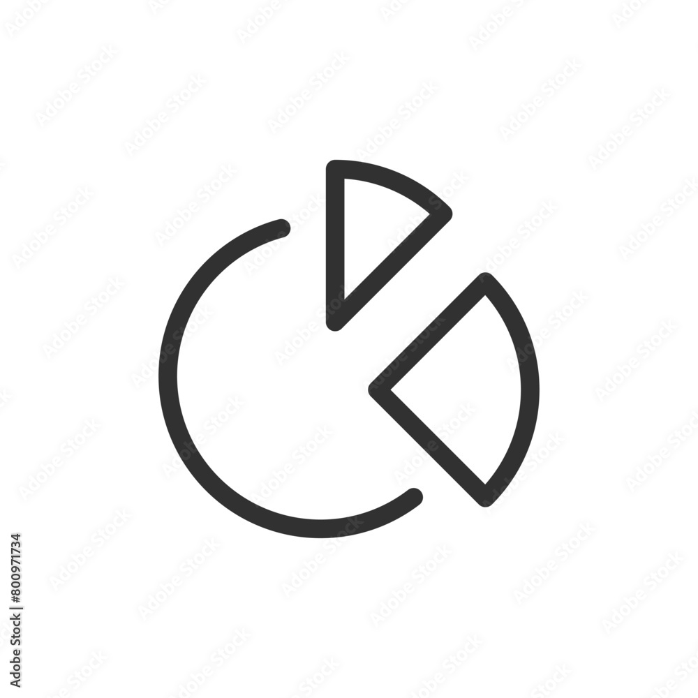 Diagram with parts, linear icon. Line with editable stroke Diagram with parts, linear icon. Line with editable stroke