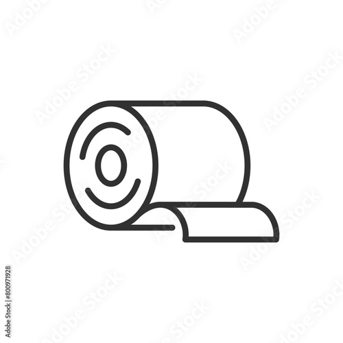 Sheet metal, linear icon. Roll. Line with editable stroke