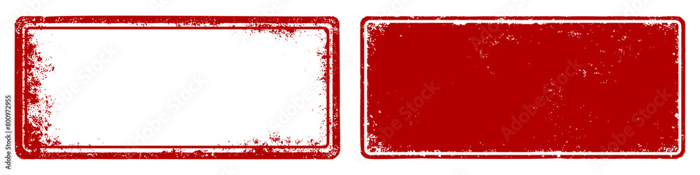 grunge rectangle red stamp. rectangle frame