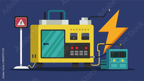 A backup generator ready to supply power during unexpected blackouts.