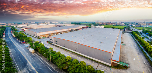 Modern enterprise factory warehouse landscape © zhao dongfang