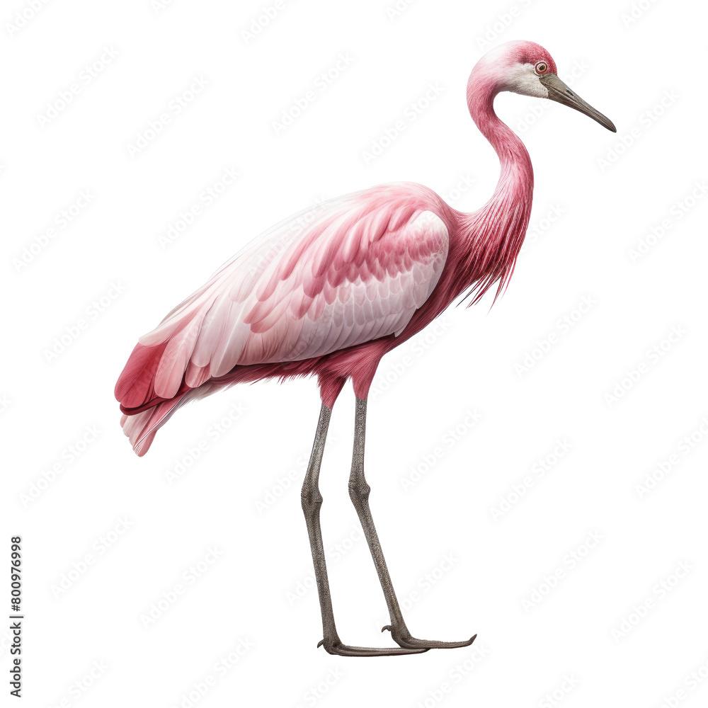 Obraz premium crane bird looking isolated on white