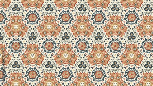 Let your imagination blossom with a intricate flower pattern kaleidoscope mandala seamlessly looping in 4k resolution.
