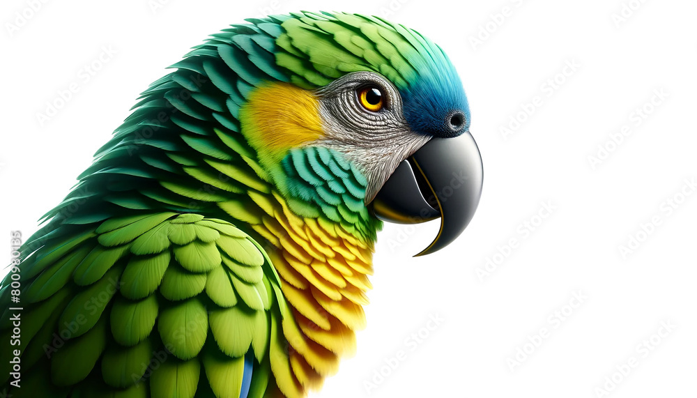 Obraz premium parrot isolated on white background
