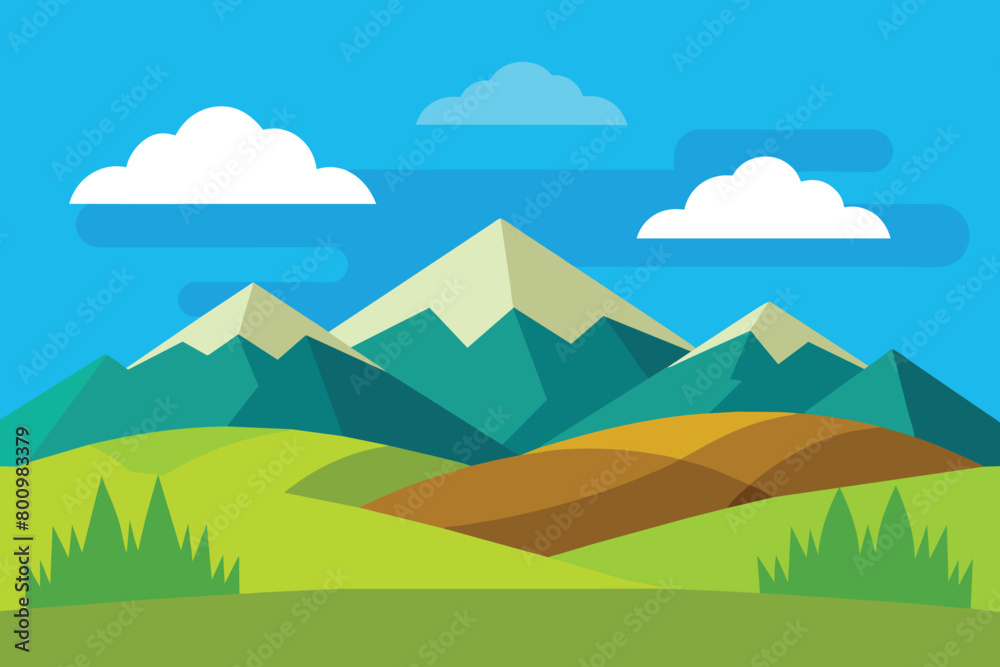 Paper background landscape vector design