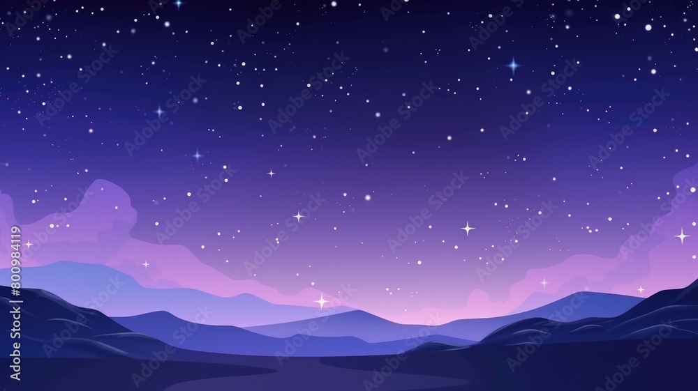 Whimsical Nebula Galaxy Cartoon Landscape